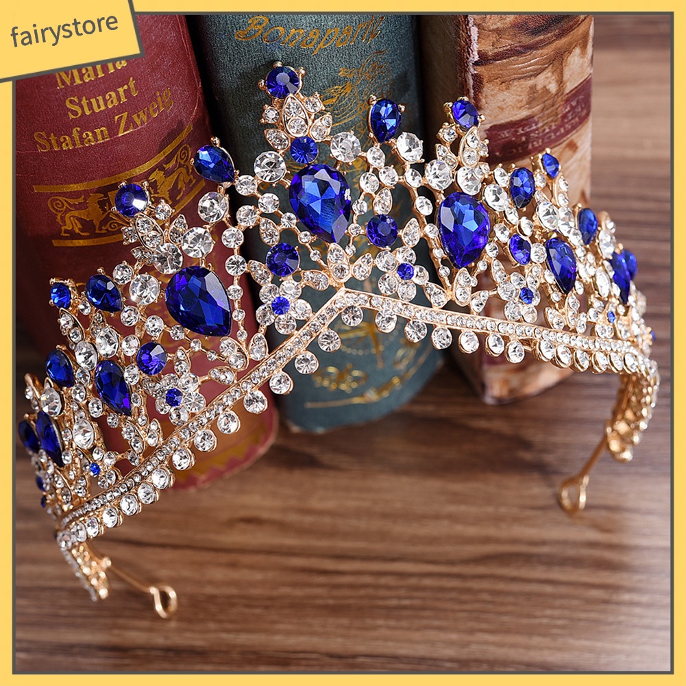 Cài Tóc Hình Vương Miện Đính Đá Lấp Lánh Cho Cô Dâu