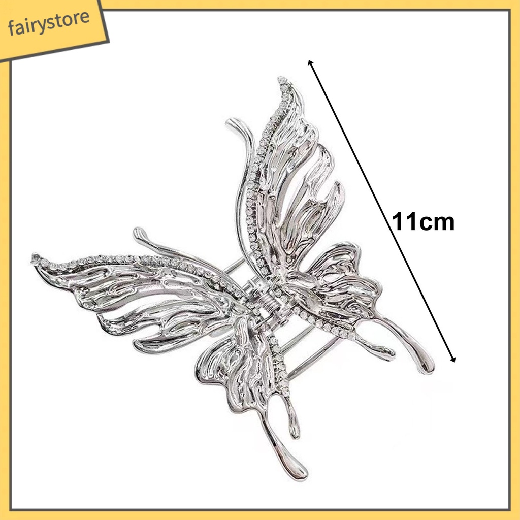 Kẹp Tóc Càng Cua Lớn Đính Đá Lấp Lánh Chống Trượt Phong Cách Hàn Quốc