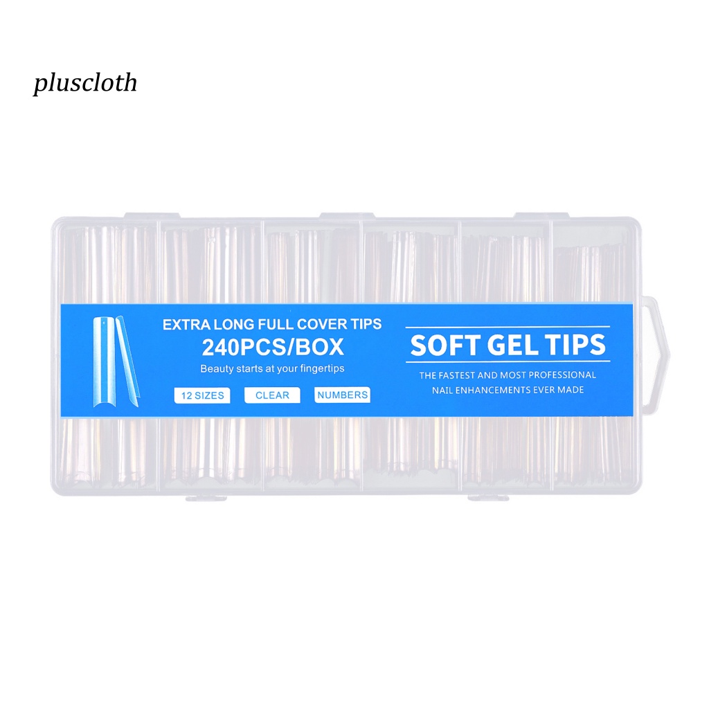 1 Hộp Móng Tay Giả Bằng Nhựa Trong Suốt Độ Bền Cao Có Thể Tháo Rời