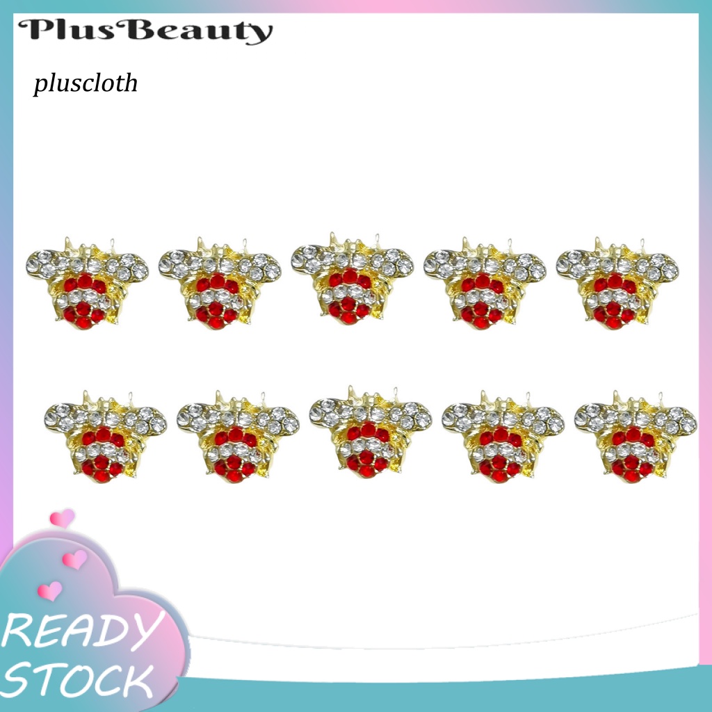 Bộ 10 Phụ Kiện Trang Trí Móng Tay Tạo Hiệu Ứng 3D Màu Sắc Tươi Sáng