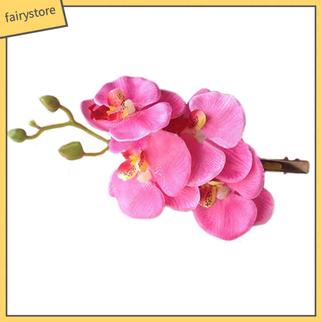 Kẹp Tóc Hoa Phaenopsis Giả Thời Trang Cho Cô Dâu