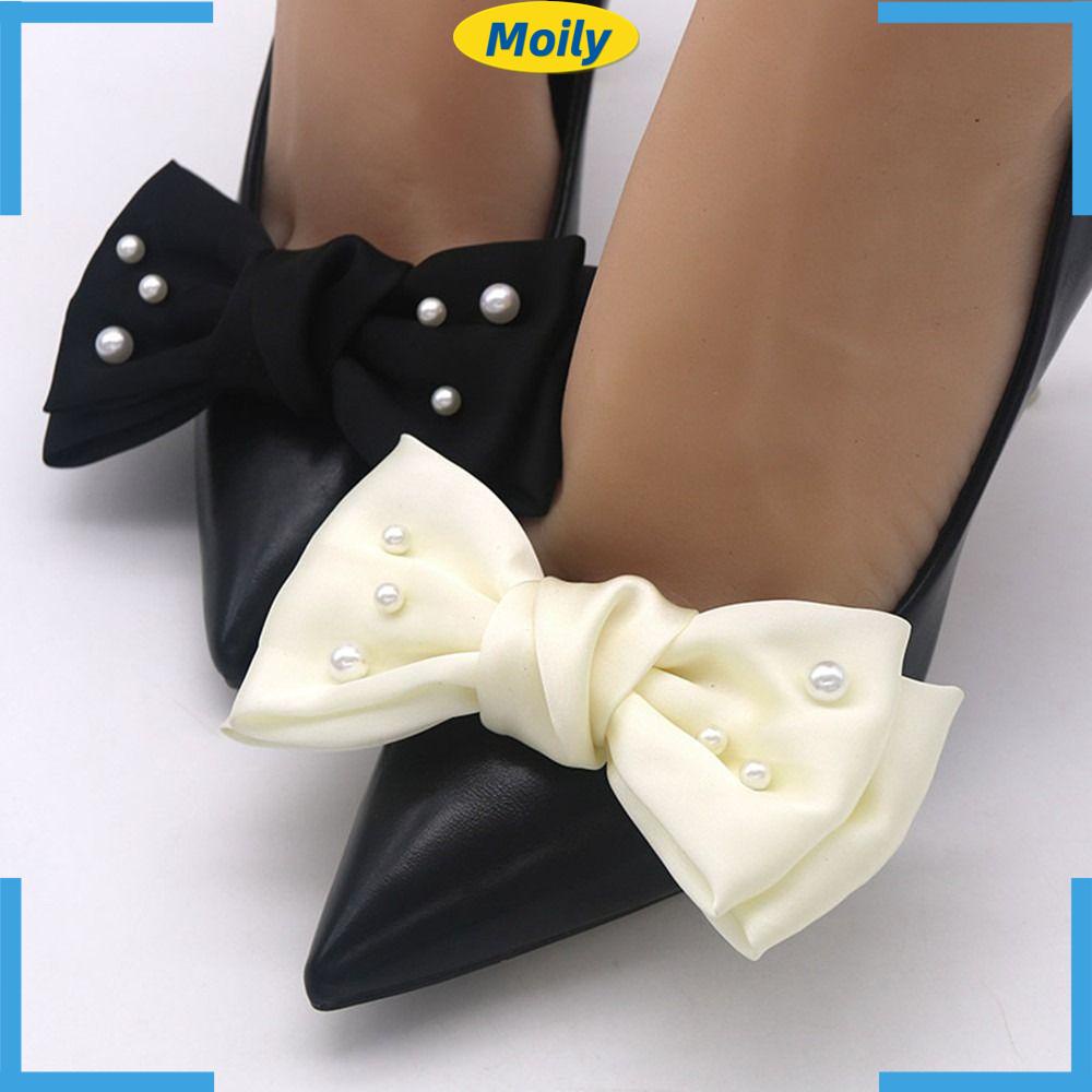 MOILYVN 1 Cặp Kẹp Giày Cao Gót Đính Nơ Thời Trang