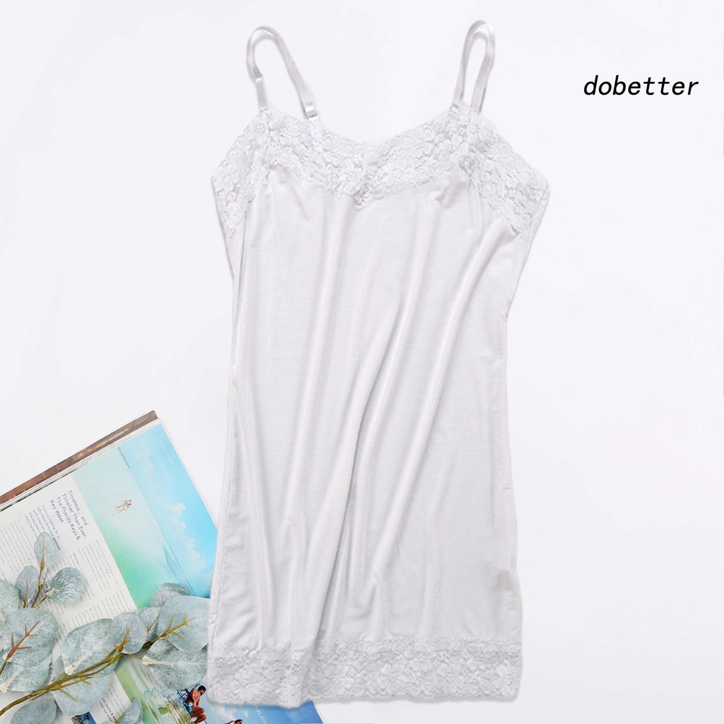 Áo Hai Dây Cổ Chữ V Phối Ren Mỏng Co Giãn Màu Sắc Trơn Quyến Rũ Cho Nữ