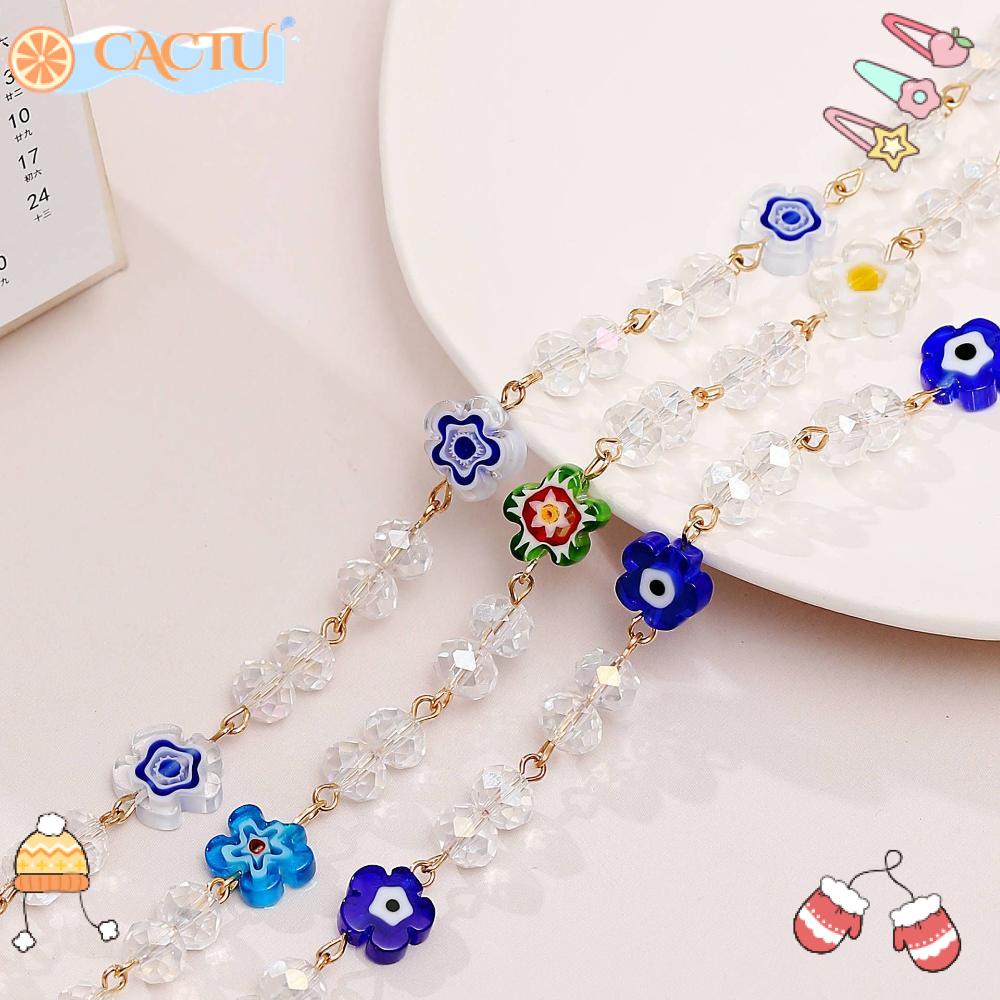 Dây Đeo Mắt Kính Chống Thất Lạc Họa Tiết Hoa Xinh Xắn Cho Nữ