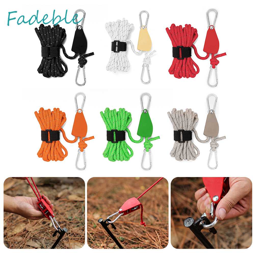 Ròng Rọc Kéo Căng Dây Lều Cắm Trại 4mm 4m