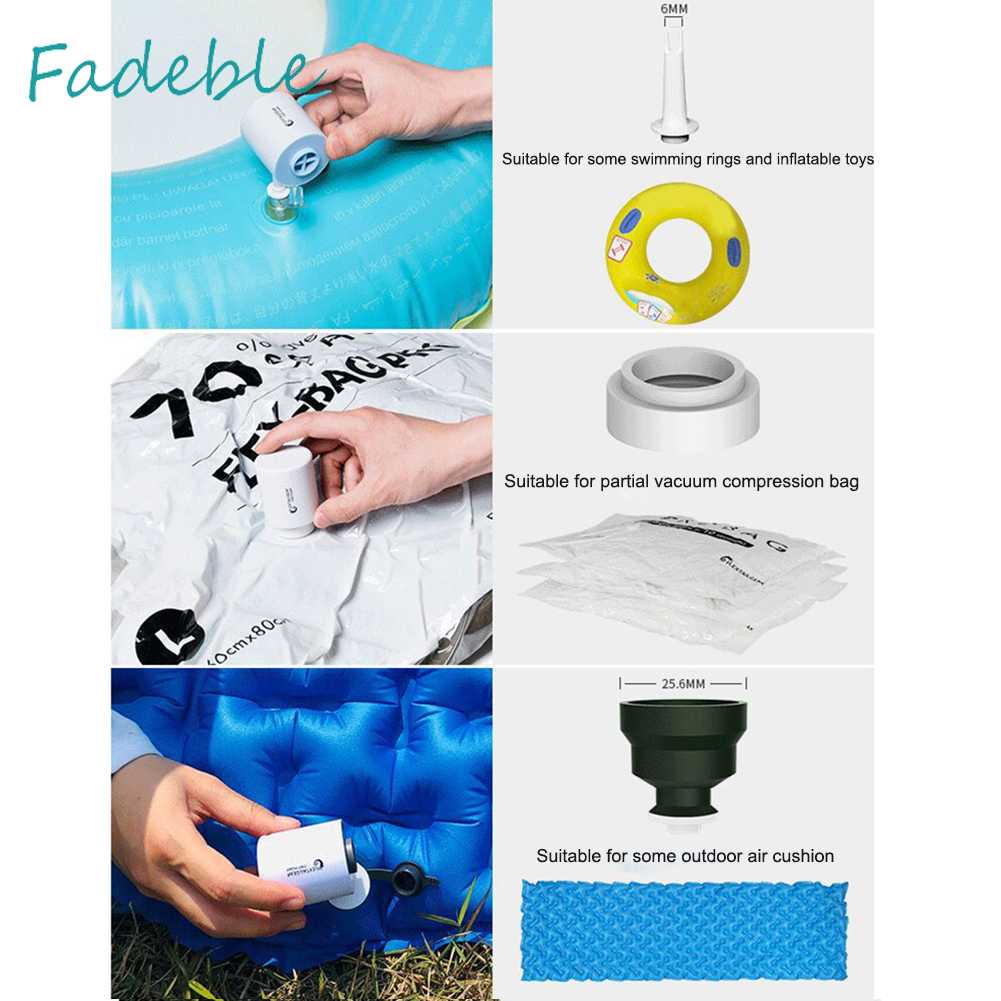 Máy Bơm Hơi Mini 1300mAh Sạc Được