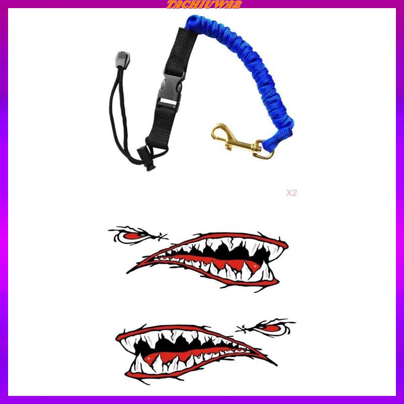 [Tachiuwa2] Set 2 Miếng Dán Miệng Cá Mập + Dây Bungee Màu Xanh Dương