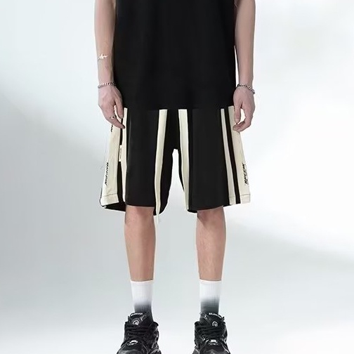 Quần Short Thể Thao Da Lộn Phong Cách Retro Đường Phố Mỹ Thời Trang Mùa Hè Cho Nam