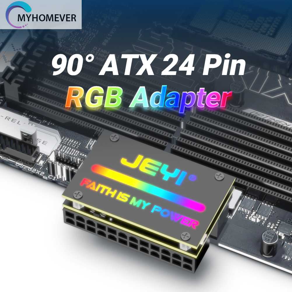 Adapter ATX 24Pin RGB Xoay 90 Độ 18 Chế Độ Đèn Có Thể Điều Chỉnh Cho Máy Tính Để Bàn