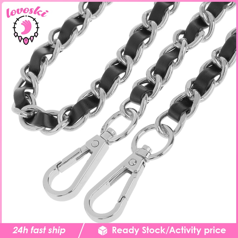 Dây Xích Đeo Túi Xách Bằng Da Phối Kim Loại Chất Lượng Cao