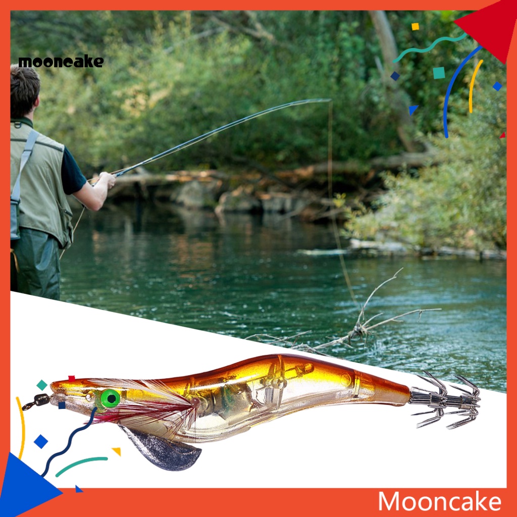 &lt; Mooncake &gt; Mồi Câu Cá Giả Hình Tôm Nhiều Móc Dễ Lắp Đặt