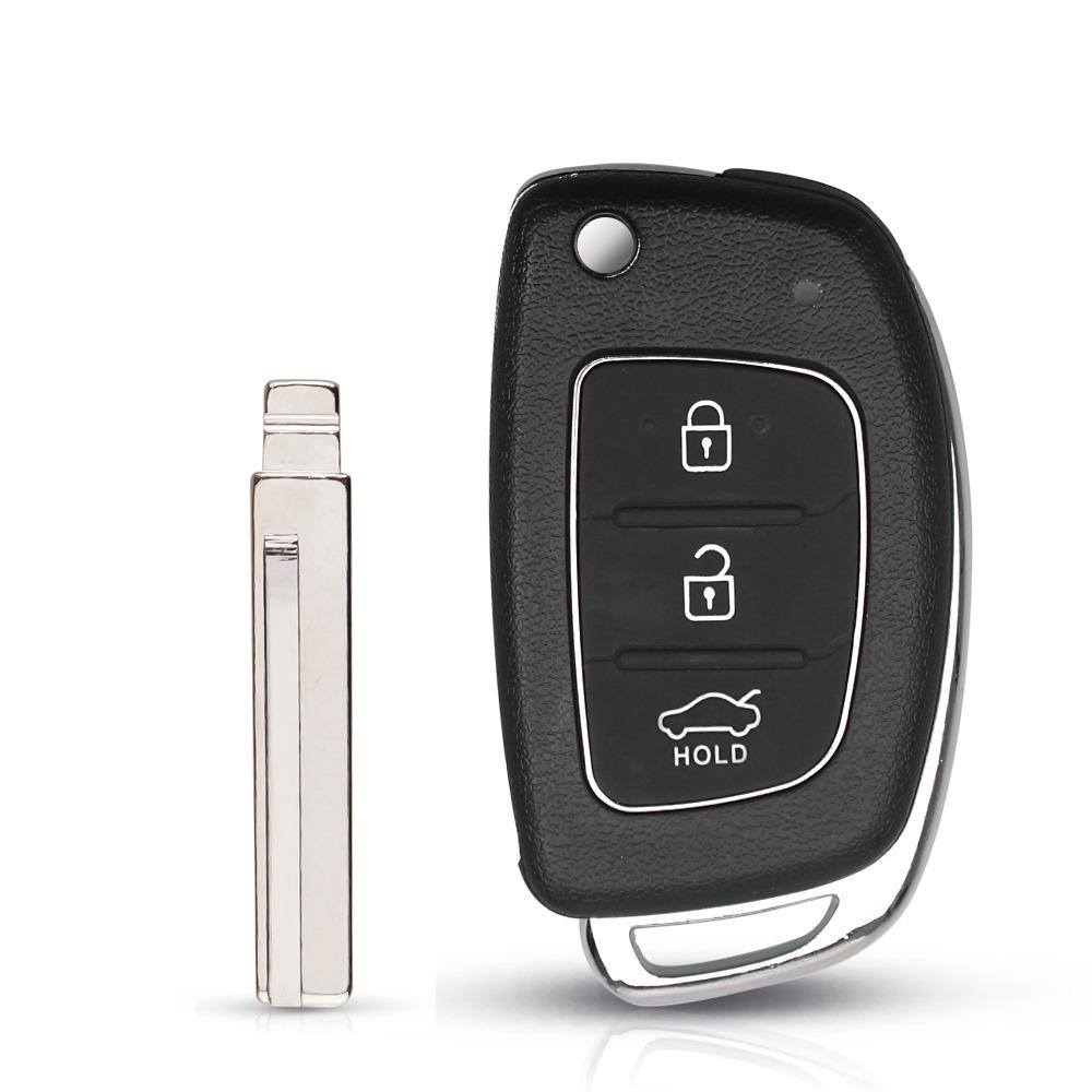PEARLVN Vỏ Chìa Khóa Điều Khiển 3 Nút Cho Hyundai Solaris ix35 ix45 Elantra Santa Fe HB20 Verna