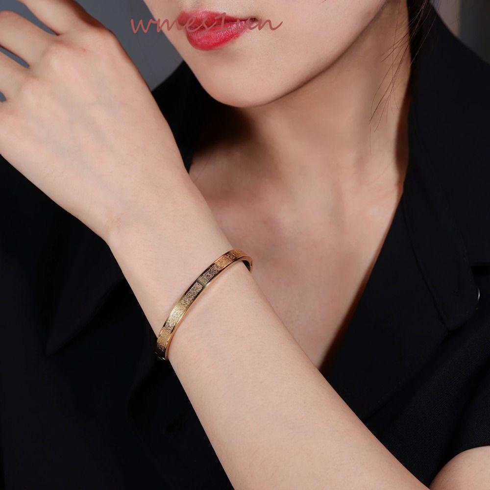 Vòng Tay Dạng Còng Bằng Thép Không Gỉ WMES15H Độc Đáo Sáng Tạo