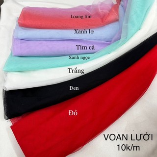 Vải voan trang trí , voan trang trí sinh nhật, Voan Lưới ,voan mỏng nhiều màu đẹp may váy