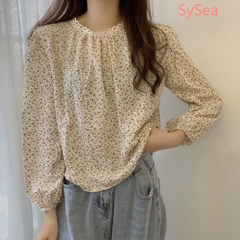 Áo Sơ Mi Voan Phối Ren Hoa Thời Trang Dành Cho Nữ
