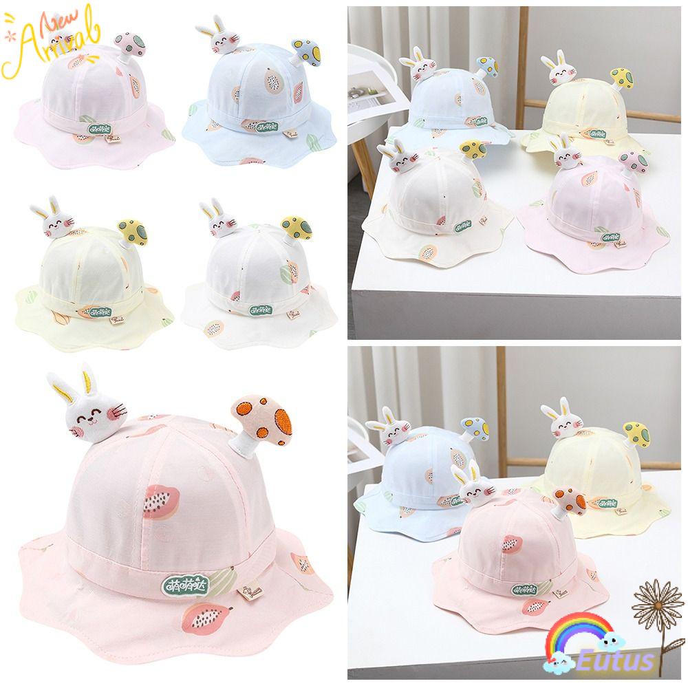 Mũ Vành Chống Nắng Hoạ Tiết Thỏ Hoạt Hình Xinh Xắn