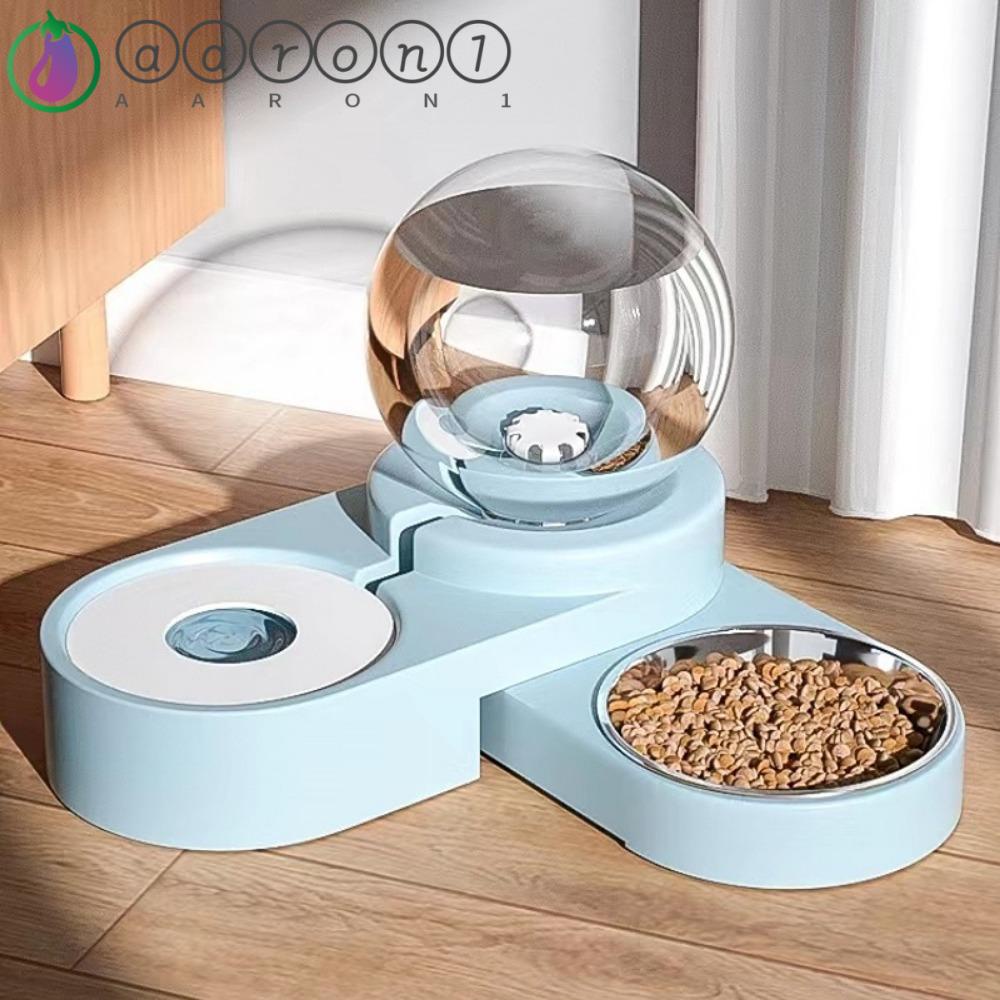 Aaron1 Bát Nhựa Đựng Thức Ăn Tự Động Hai Lớp Sức Chứa Lớn Tháo Rời Được Cho Chó Mèo