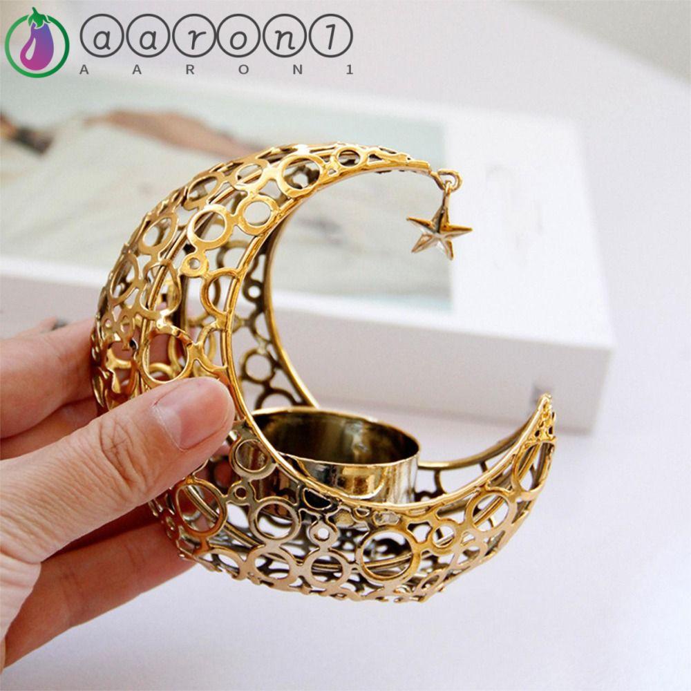 Giá Đỡ Đèn Cầy Aron1 Hình Mặt Trăng Phong Cách Hồi Giáo