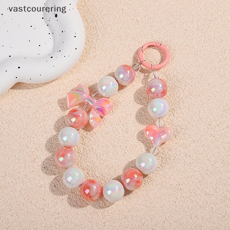 Vòng Tay Chuỗi Hạt Gắn Hình Hoa / Trái Tim Bằng Acrylic Chống Thất Lạc Cho IPhone 14 13