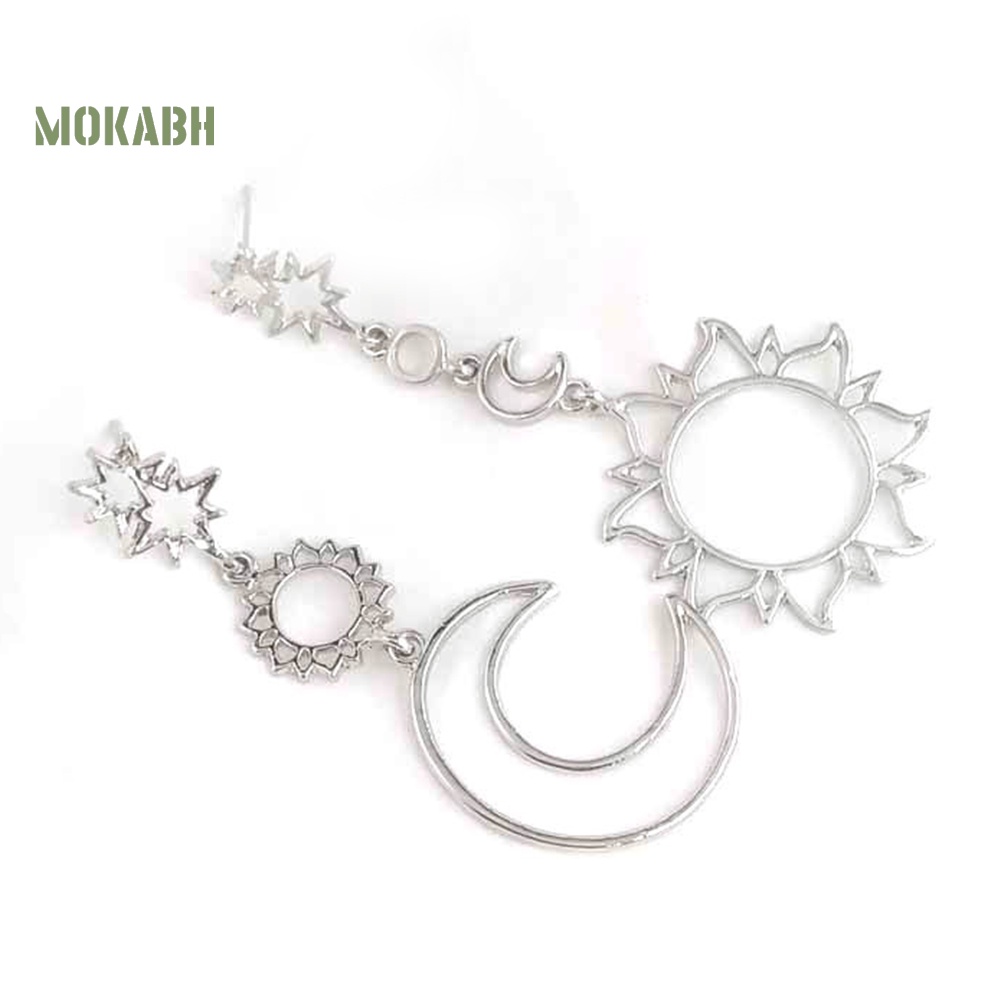 Bông Tai Hình Ngôi Sao Mặt Trăng Phong Cách Boho Thời Trang Cho Nữ