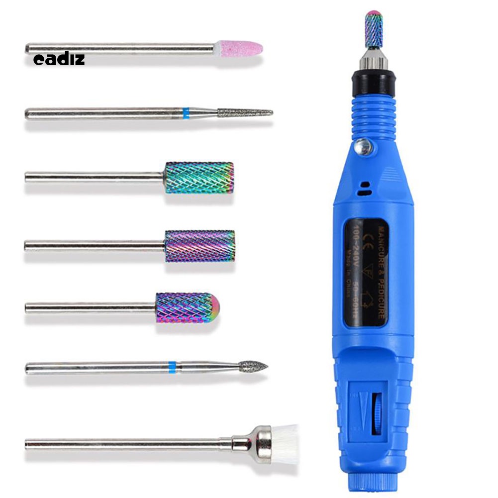 Bộ 7 Mũi Khoan Móng Tay Bằng Thép Vonfram Tiện Dụng Bits