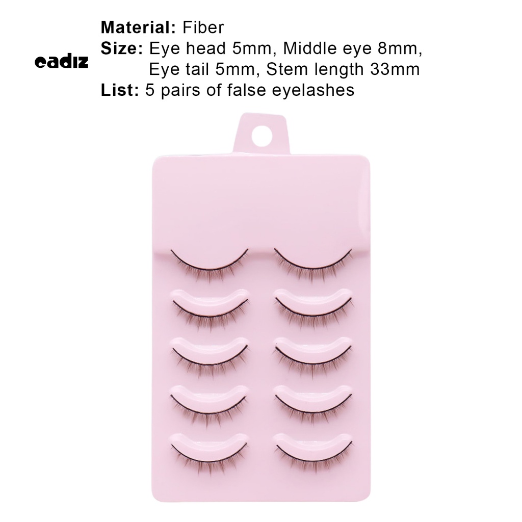 Set 5 Cặp Lông Mi Giả Ngắn Dày Và Mềm Tự Nhiên Tạo Hiệu Ứng 3D Dành Cho Bạn Nữ