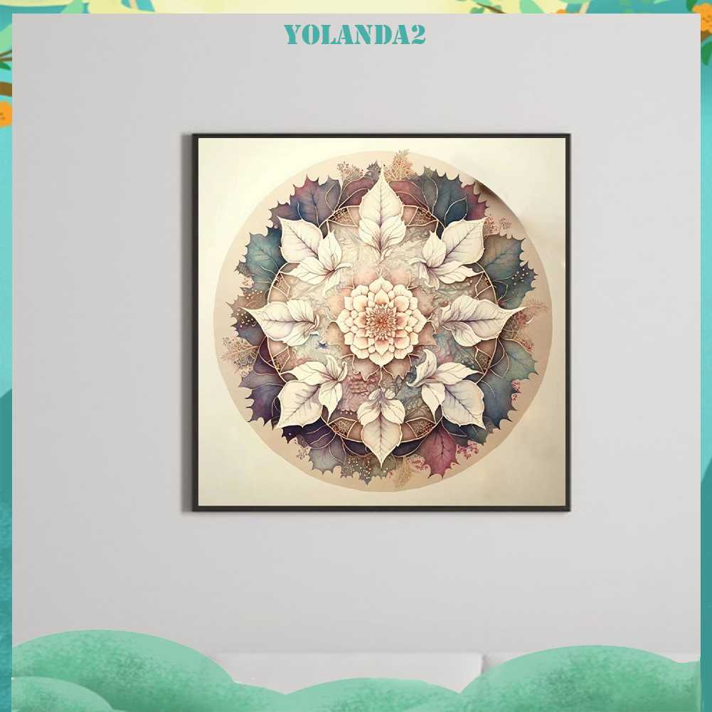 Bộ Tranh Đính Đá 5D Họa Tiết Hoa Văn Mandala Độc Đáo DIY Dùng Trang Trí Nhà Cửa