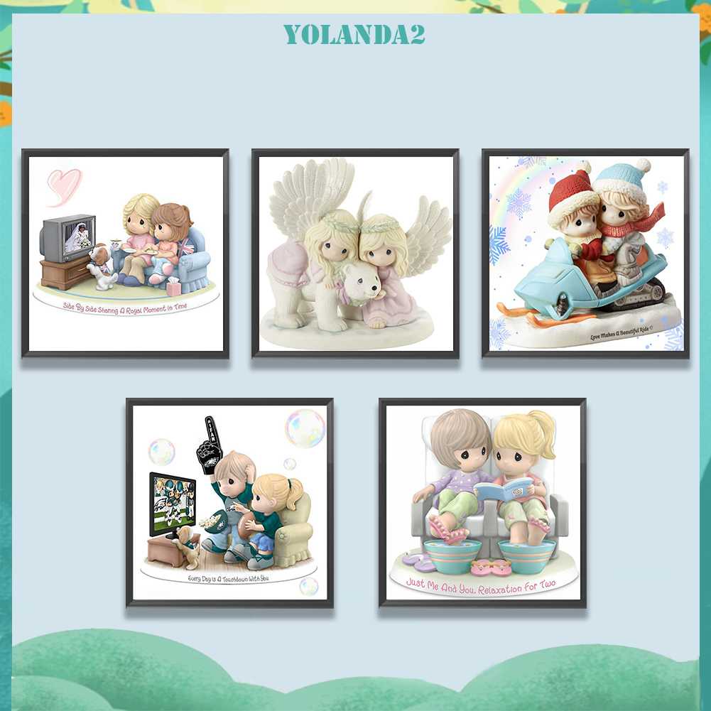 Bộ Tranh Đính Đá 5D Họa Tiết Hoạt Hình Độc Đáo DIY Dùng Trang Trí Nhà Cửa