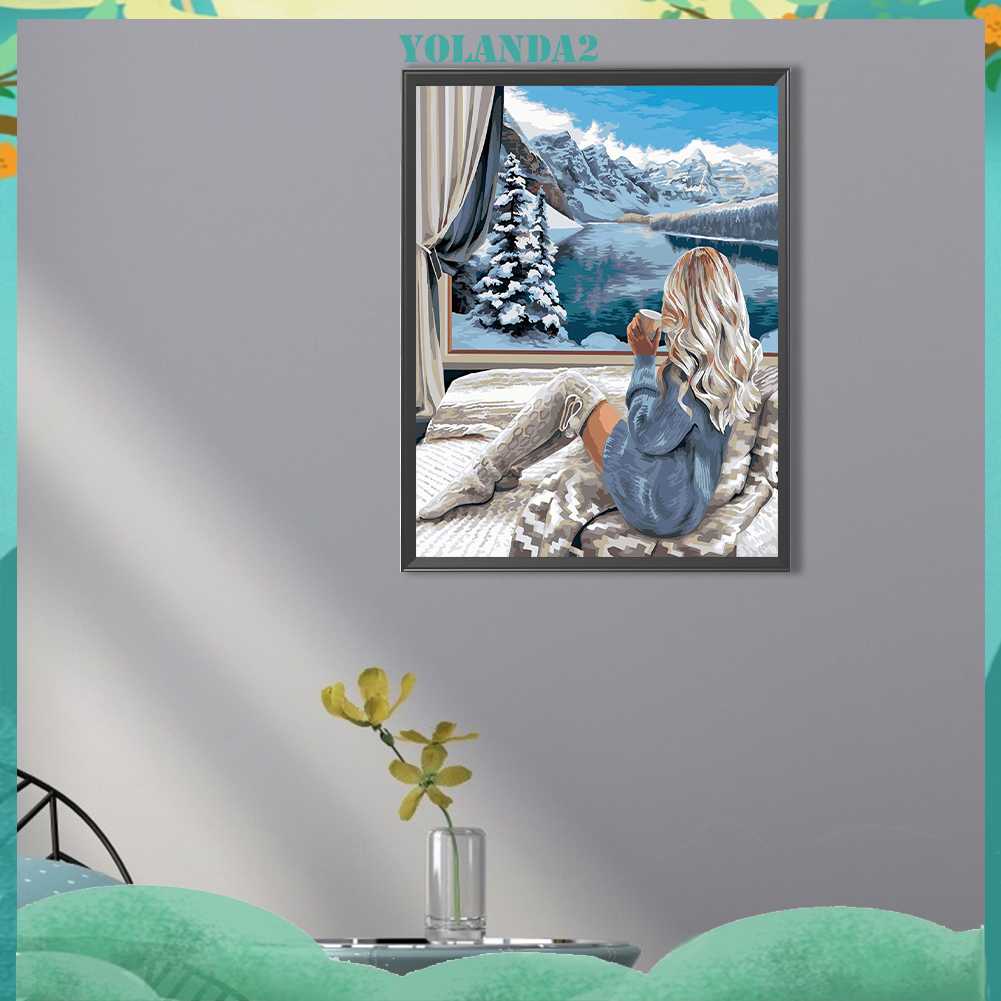 Tranh Đính Đá Kim Cương Toàn Bộ 5D DIY Hình Vẽ Cô Gái Trang Trí Nhà Cửa