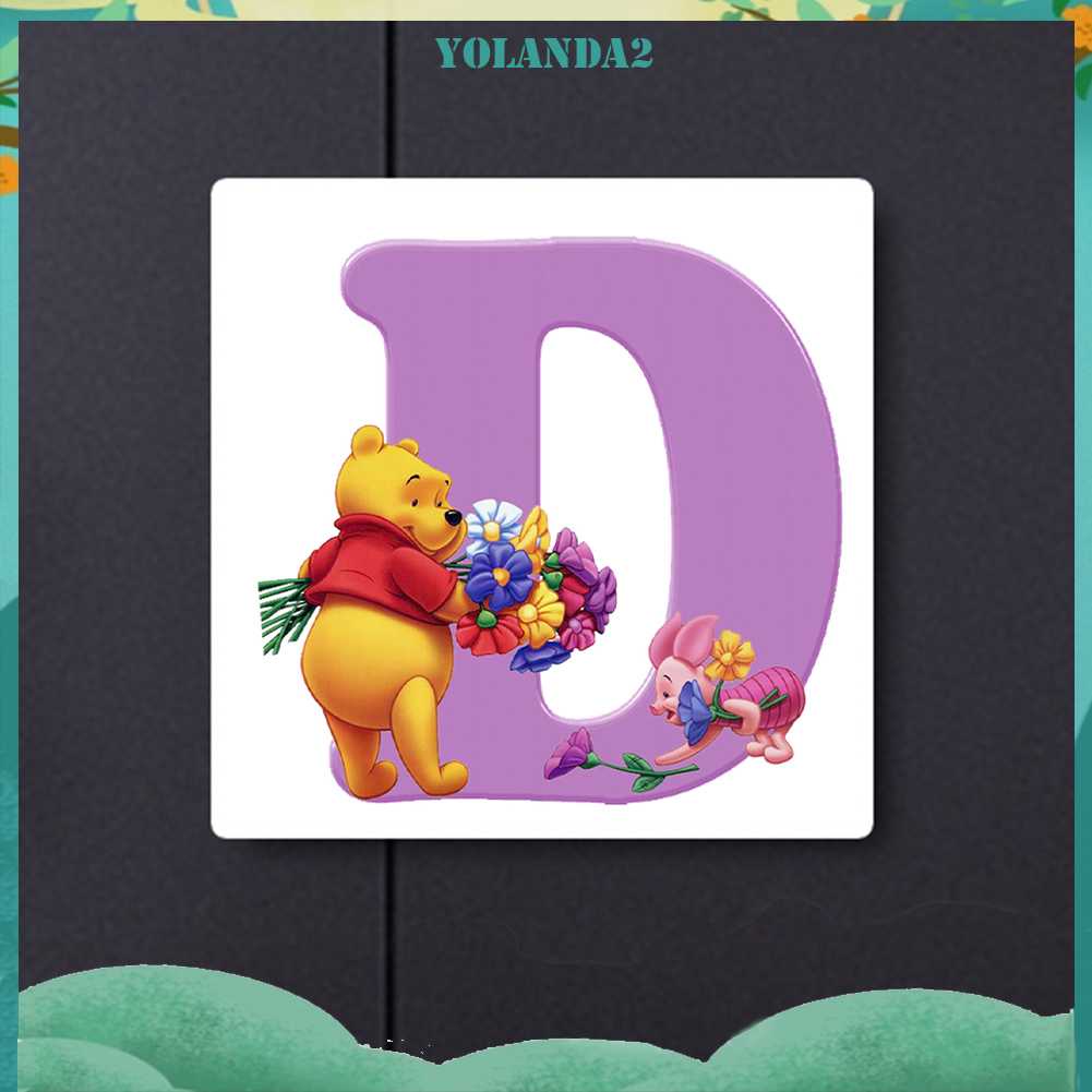 Tranh Đính Đá Kim Cương Toàn Bộ 5D DIY Hình Vẽ Chữ D Winnie Trang Trí Nhà Cửa