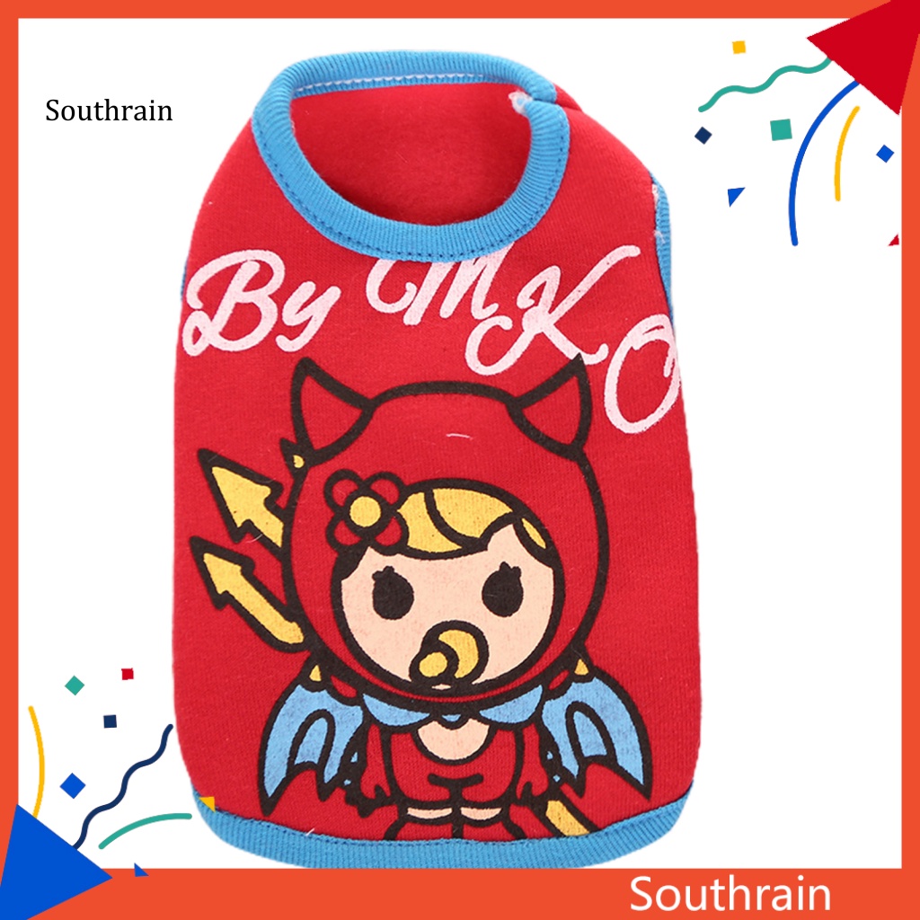 Áo Sweater Cotton Cổ Tròn In Họa Tiết Hoạt Hình Dành Cho Cún Cưng