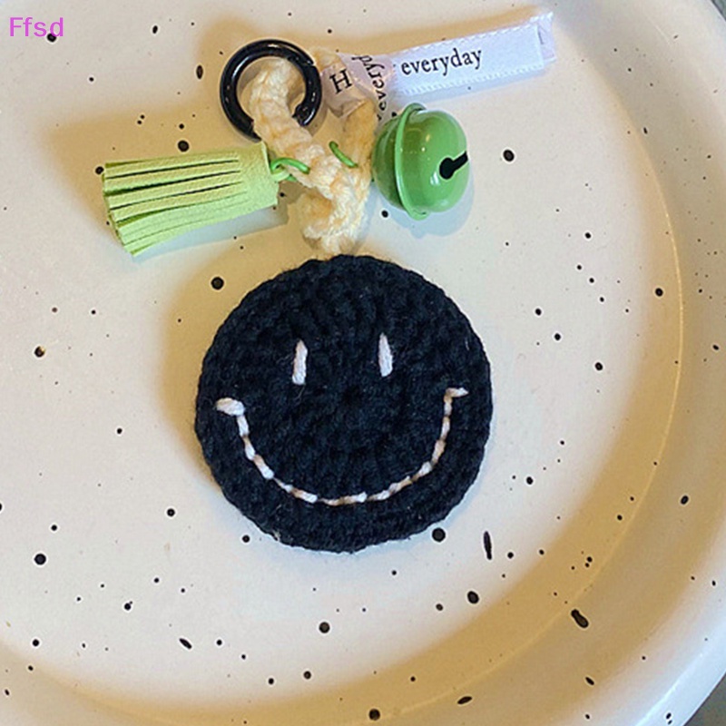 {Ffsd} Móc Khóa Dây Tua Rua Đan Thủ Công Mặt Cười Thời Trang Sáng Tạo Có Chuông Cho Nữ * Hàng Bán Chạy *