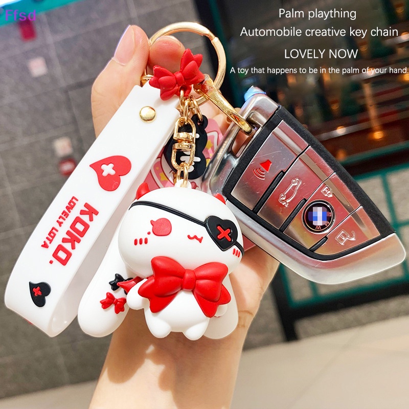 {Ffsd} Móc Chìa Khóa Xe Hơi Mặt Hình Thỏ Mặt Trăng Ngôi Sao Thời Trang Dễ Thương Hợp Xu Hướng Dành Cho Bạn Nữ * Bán Chạy