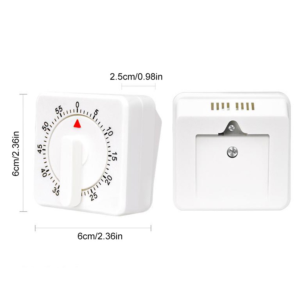 RIRIHI Đồng Hồ Hẹn Giờ Nấu Ăn Xoay 360 Độ 60 Phút