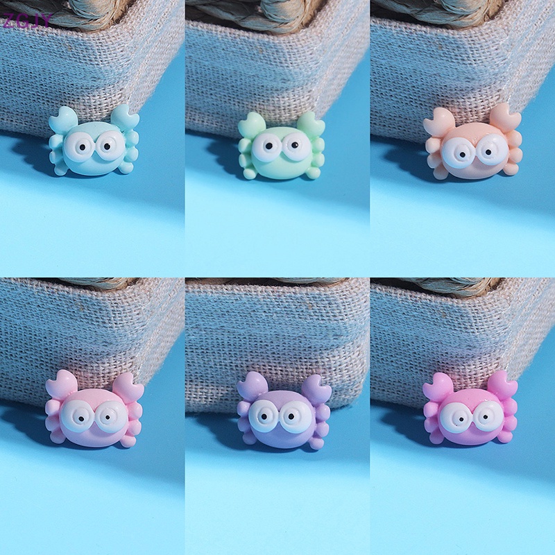 Set 10 Phụ Kiện Trang Trí Hình Cua / Động Vật Mini Dễ Thương DIY Mới