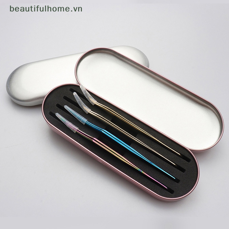 Hộp Thiếc Đựng Nhíp Lông Mi Giả Bảo Vệ Tinh Tế