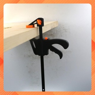 Cảo kẹp gỗ nhanh bóp tay chữ F Loại nhỏ 4inch , độ kẹp rộng tối đa 10,3cm - Kẹp định vị gỗ 4 inch