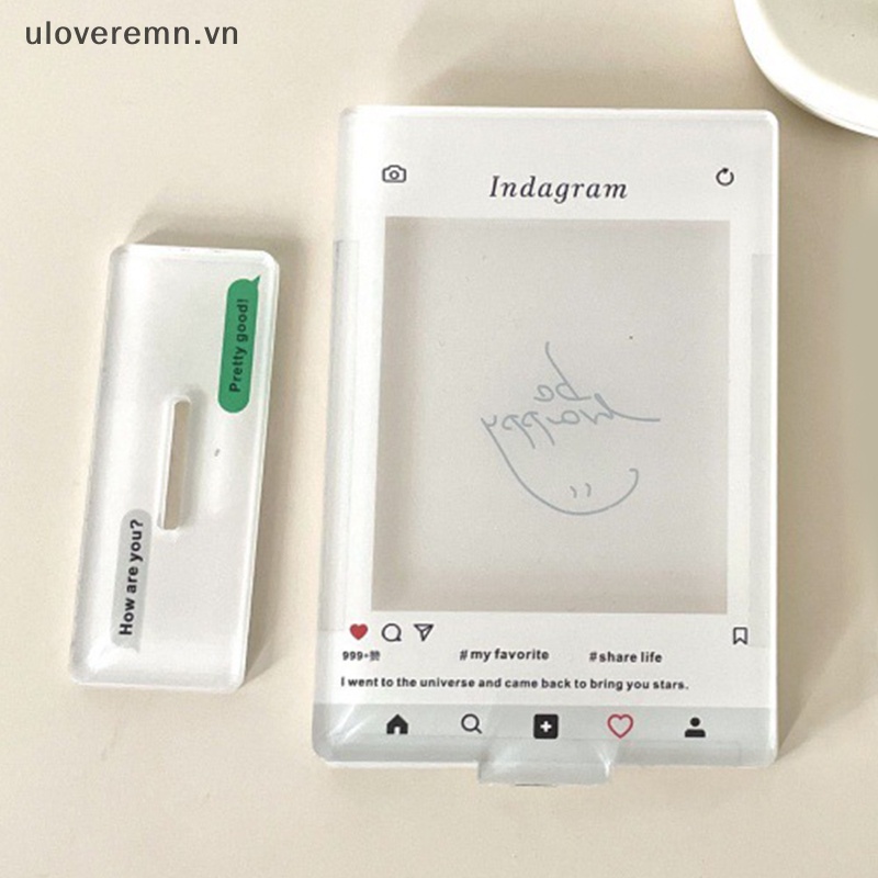 Khung Ảnh Đứng Để Bàn Trưng Bày Thẻ Hình Thần Tượng Uloveremn Trang Trí Nhà Cửa