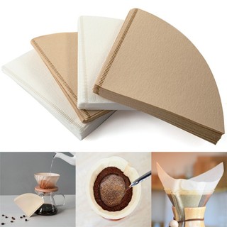 100Pcs Coffee Filter Paper Disposable Espresso Coffee Filter Natural Wood Pulp Hand Drip Paper Coffee Tea Bag Strainer Infuser