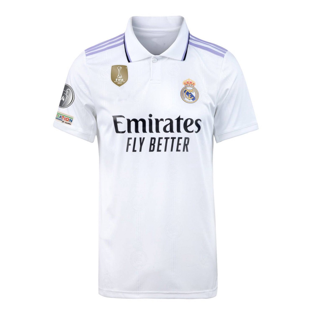 Áo Thun Thể Thao Tay Ngắn In Logo real madrid jr no.7 2022-2023