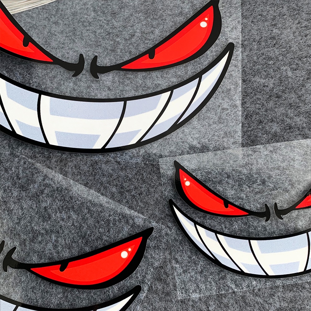Miếng Dán Phản Quang Chống Thấm Nước Họa Tiết Đôi Mắt Quỷ Độc Đáo Trang Trí Xe Hơi / Xe Máy