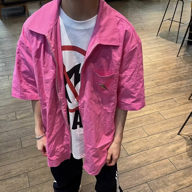 Áo Sơ Mi Tay Ngắn Họa Tiết Ngôi Sao Đơn Giản Thời Trang Cho Nam Và Nữ