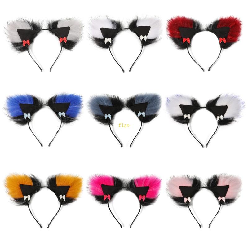 Cài Tóc Hình Tai Mèo Bằng Lông Nhung Dễ Thương Xinh Xắn