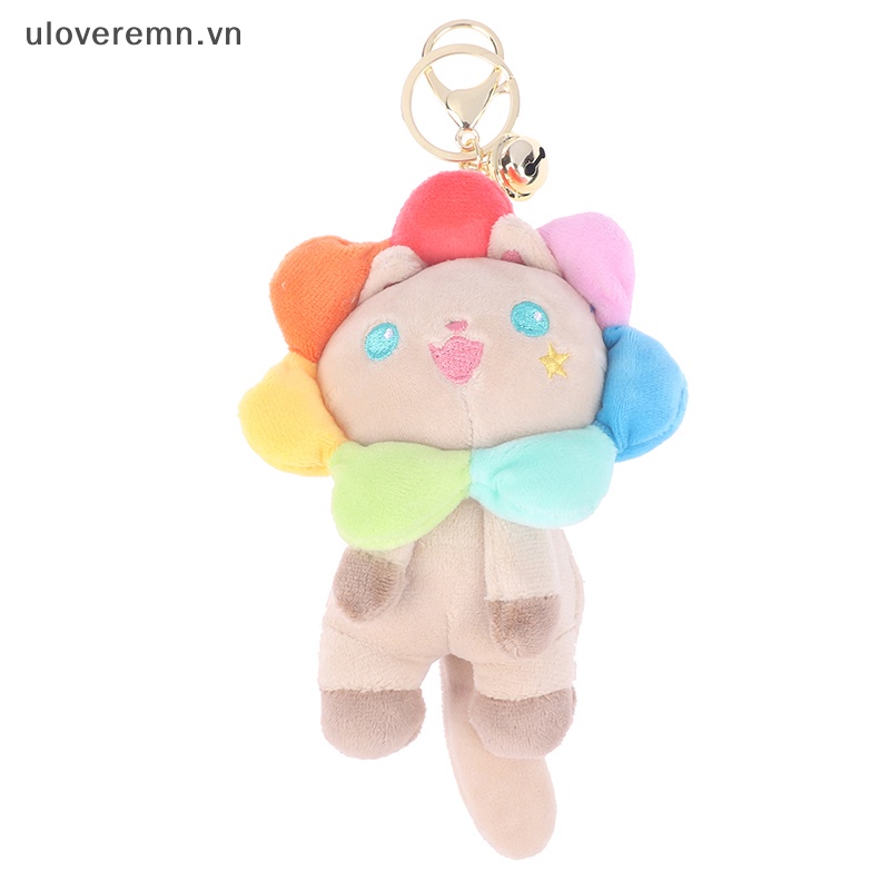 Uloveremn Móc Khóa Xe Hơi Hình Hoa Hướng Dương / Mèo Đi Mưa Nhồi Bông Tinh Tế Dễ Thương