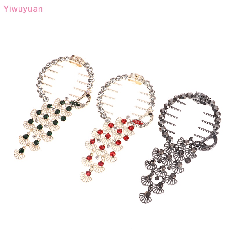 Kẹp Tóc Đuôi Ngựa Đính Đá Thời Trang Mới