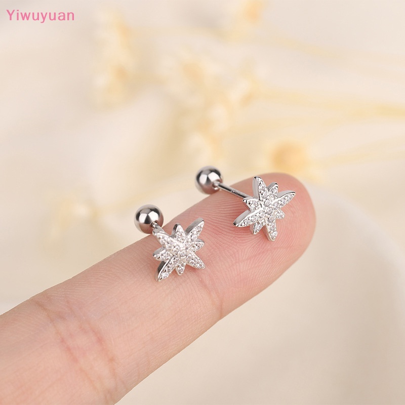 1 Đôi Khuyên Tai Xoắn Ốc Hình Ngôi Sao Đơn Giản Cho Nữ