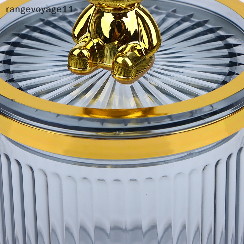 Lọ Đựng Mỹ Phẩm [Rangevoyage] Bằng Acrylic Trong Suốt Hình Gấu Dễ Thương