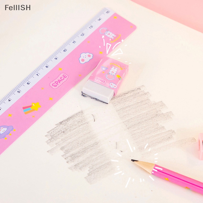 1 Bộ Văn Phòng Phẩm Hoạt Hình Đáng Yêu Nhỏ Gọn Dành Cho Học Sinh 439br