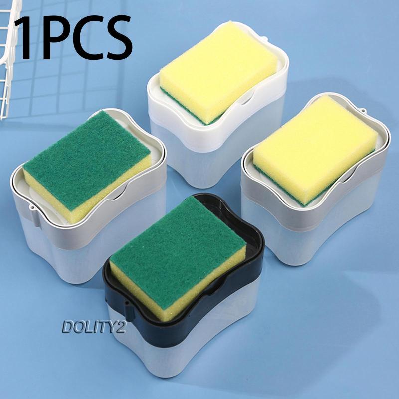 Set 2 Bình Đựng Xà Phòng Và Giá Đỡ Rửa Chén Tiện Dụng Cho Nhà Bếp