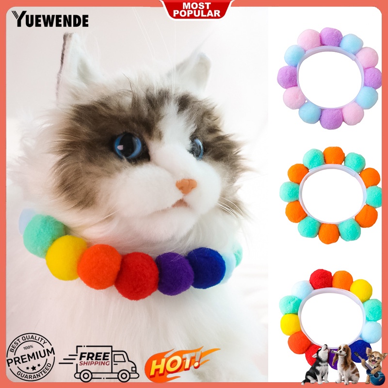 Vòng Cổ Thoáng Khí Gắn Quả Bông Nhỏ Dễ Thương Cho Thú Cưng